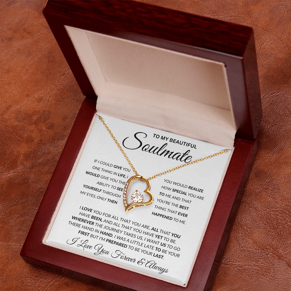 To My Beautiful Soulmate - Forever Love Necklace Card