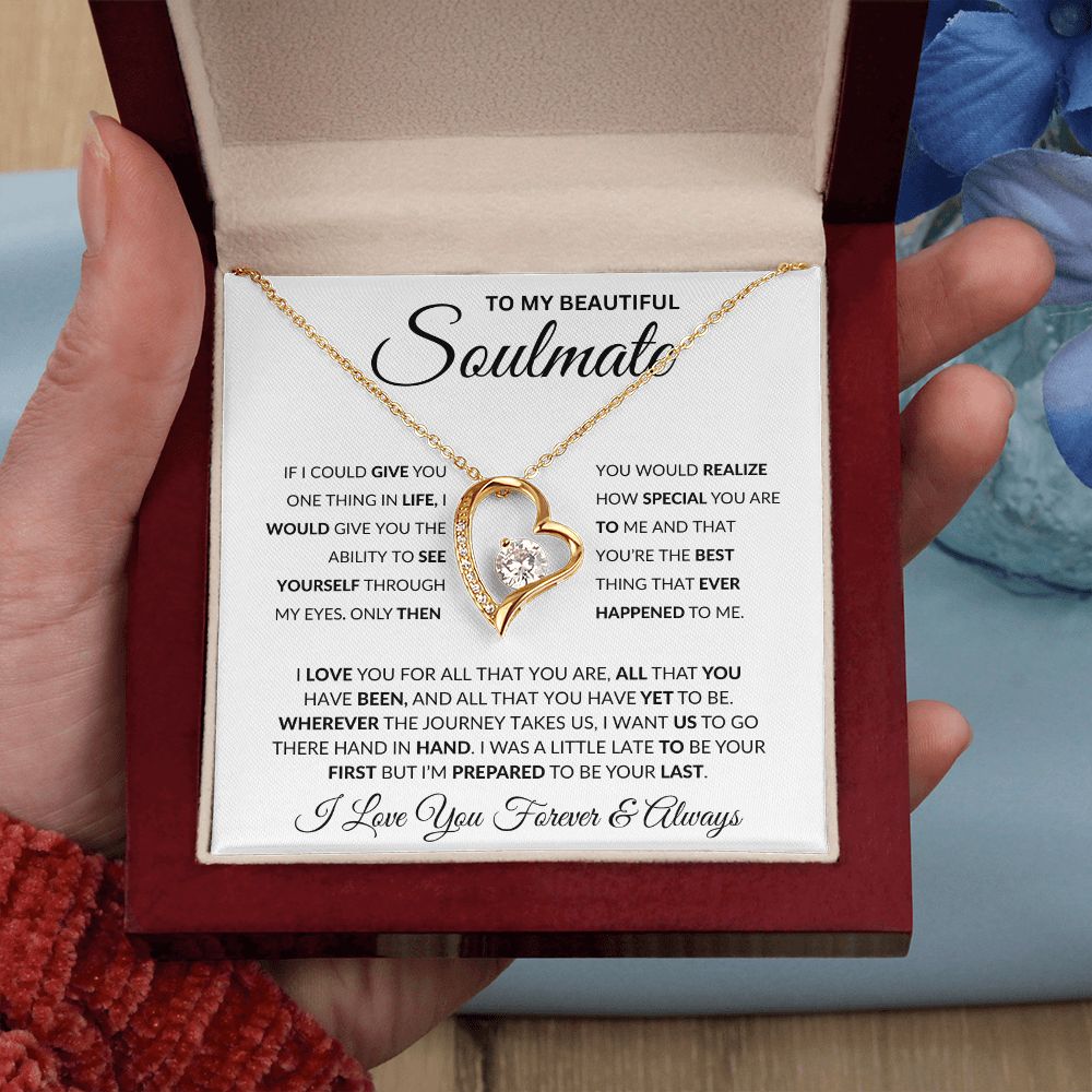 To My Beautiful Soulmate - Forever Love Necklace Card