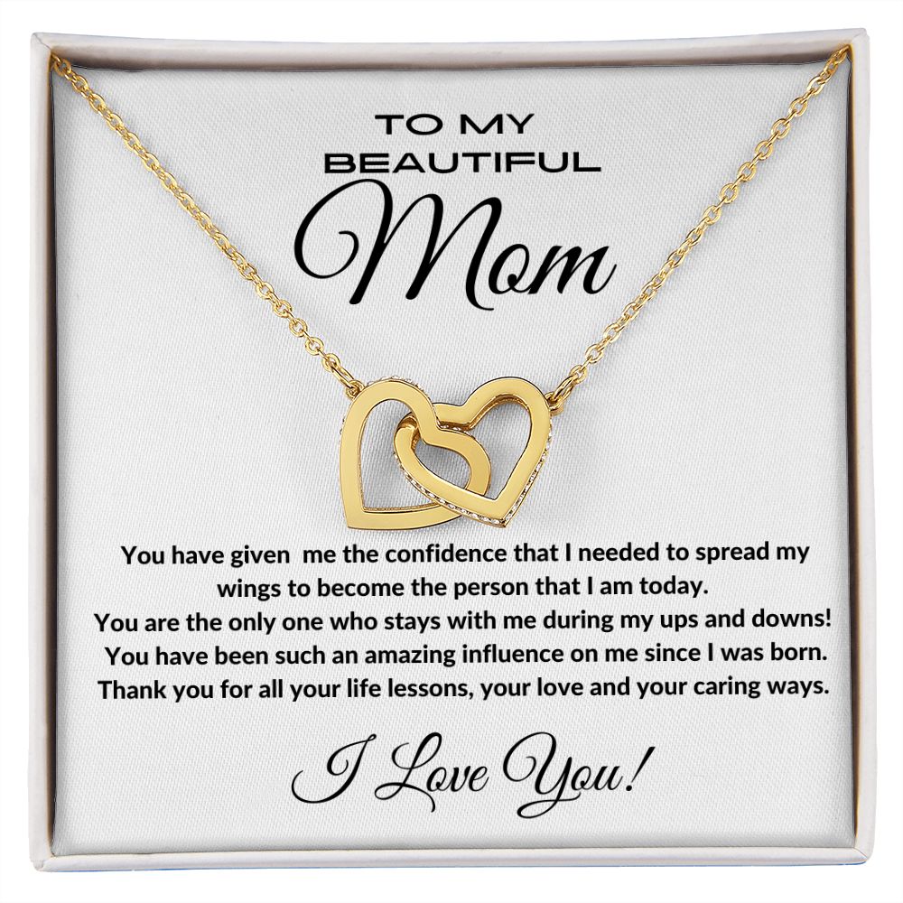 TO MY BEAUTIFUL MOM - Interlocking Hearts