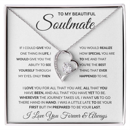 To My Beautiful Soulmate - Forever Love Necklace Card