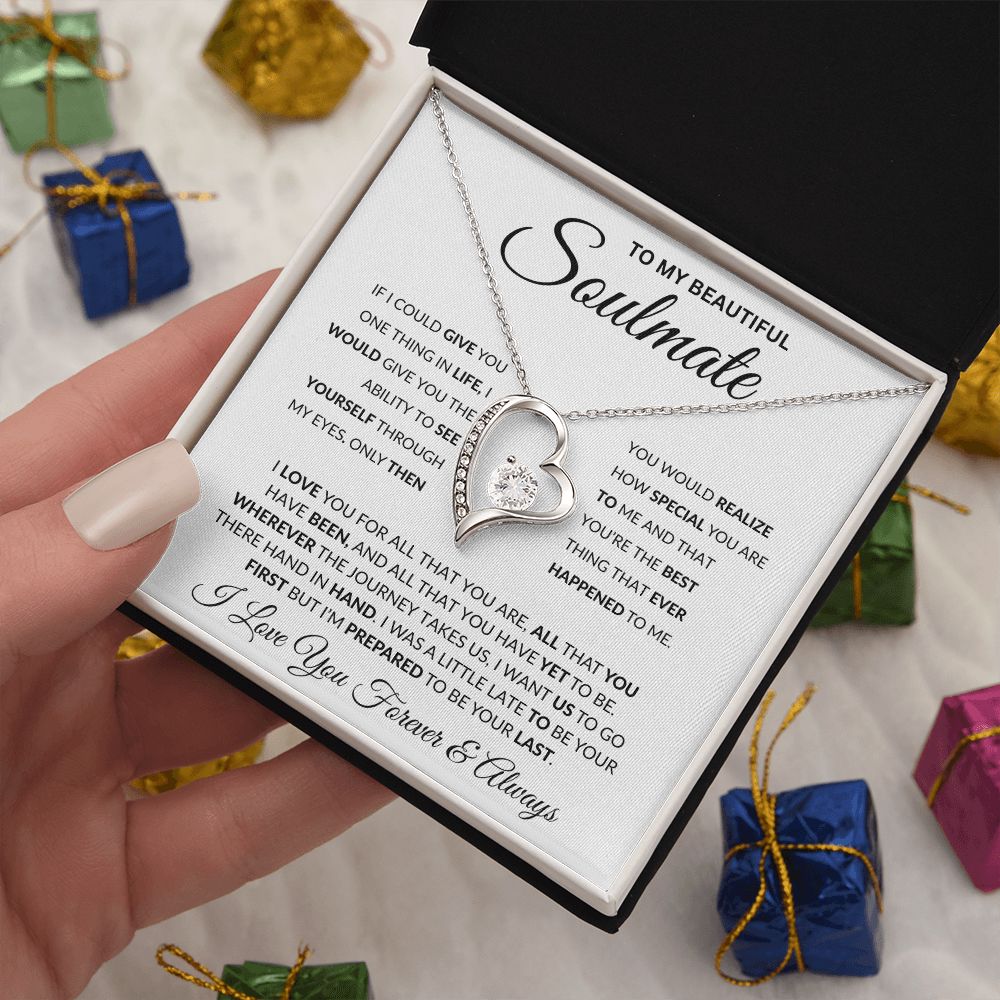 To My Beautiful Soulmate - Forever Love Necklace Card