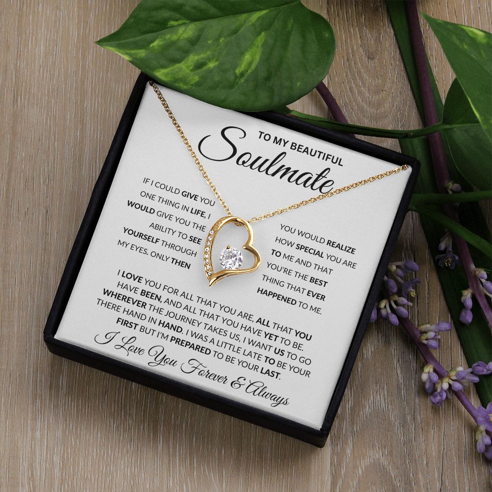 To My Beautiful Soulmate - Forever Love Necklace Card